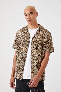 LIGHT BROWN/MULTI Leopard Print Shirt, image 1