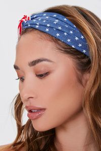 BLUE/RED Stars & Stripes Headwrap, image 2