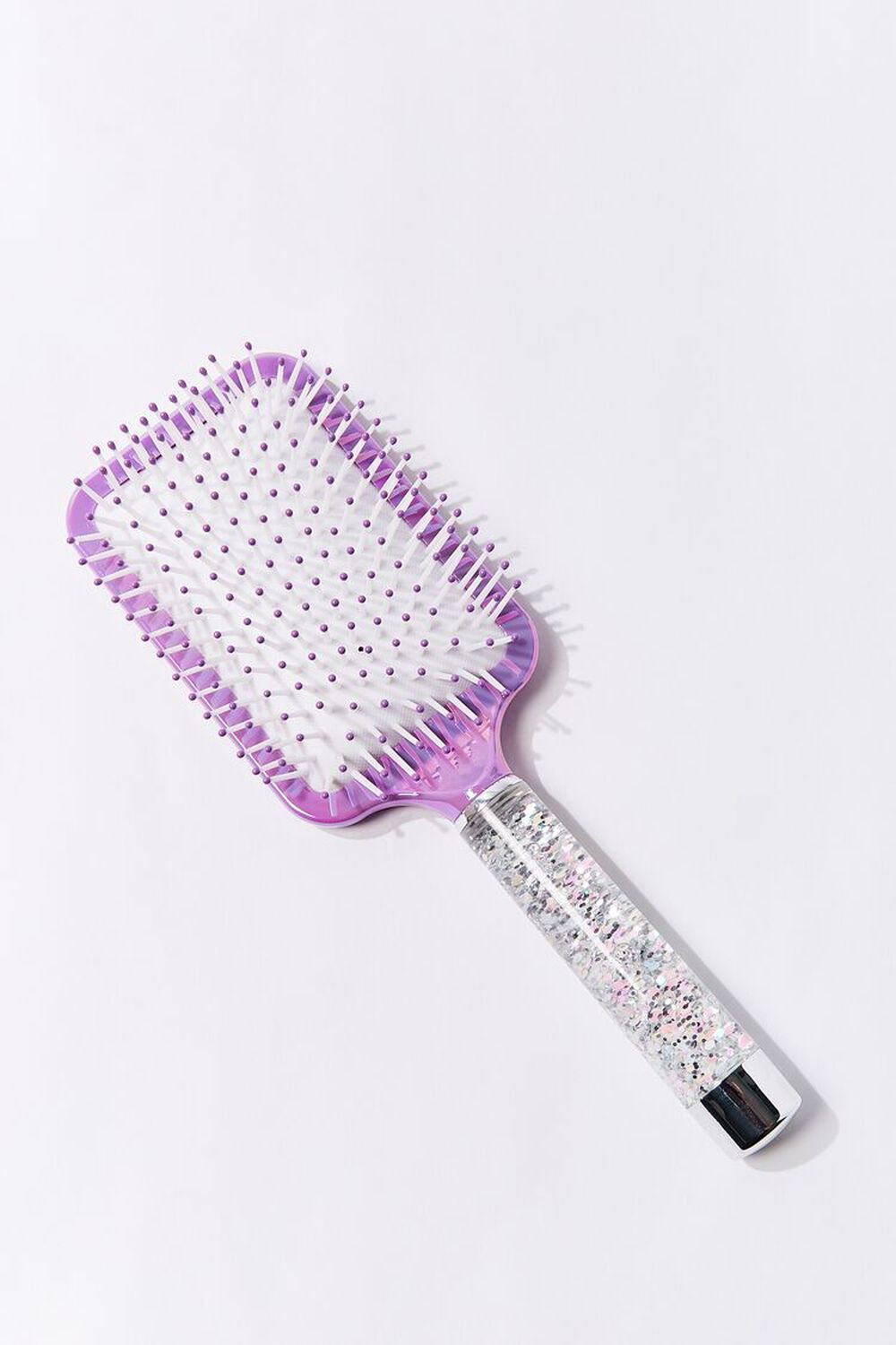 PURPLE/MULTI Glitter Square Paddle Hair Brush, image 1