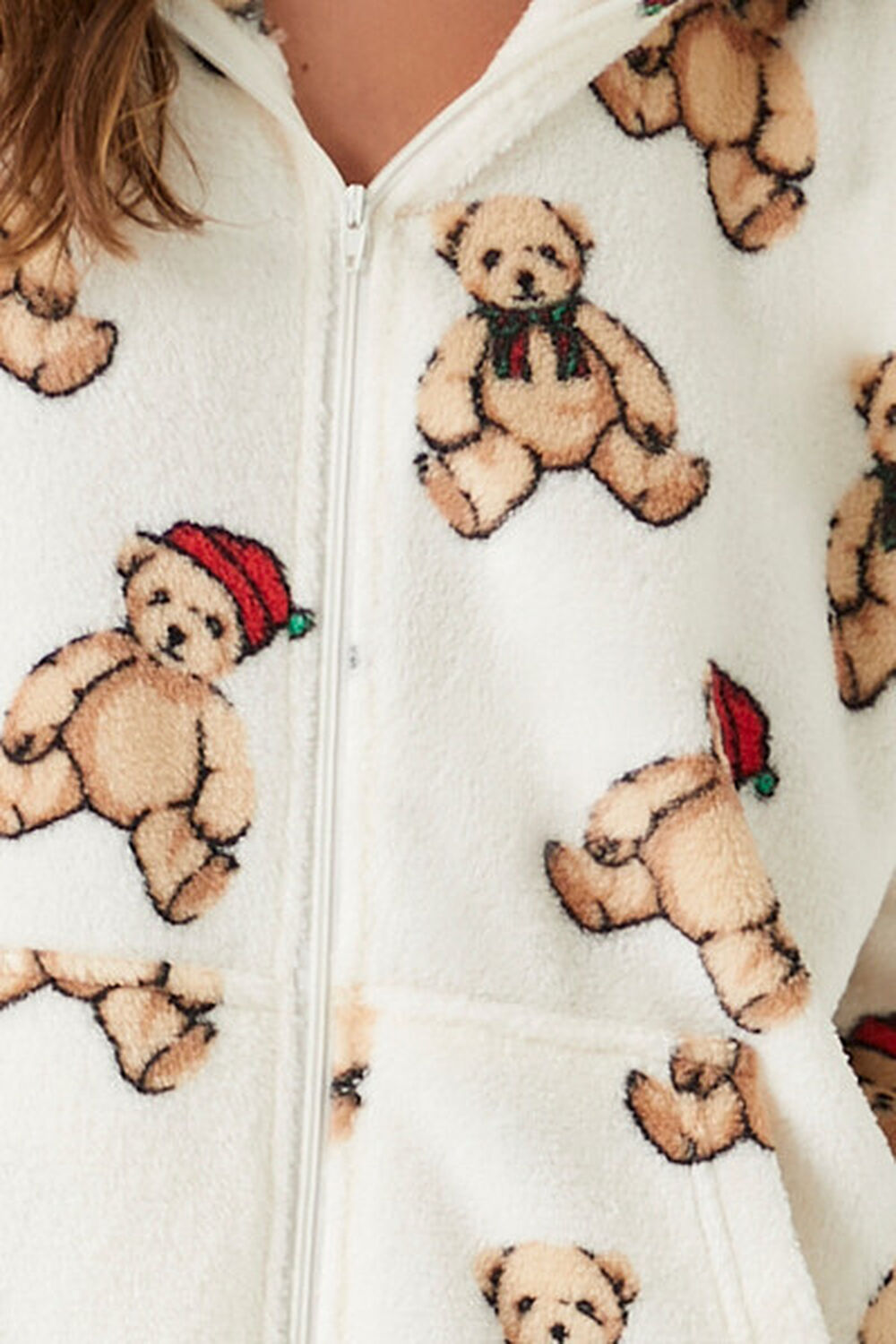Teddy Bear Print Pajama Jumpsuit