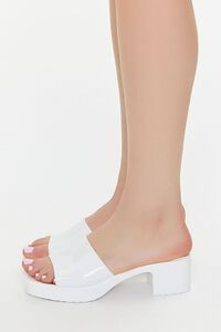 WHITE Jelly Open-Toe Block Heels, image 2