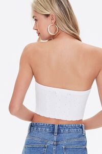 CREAM/MULTI Embroidered Floral Tube Top, image 3