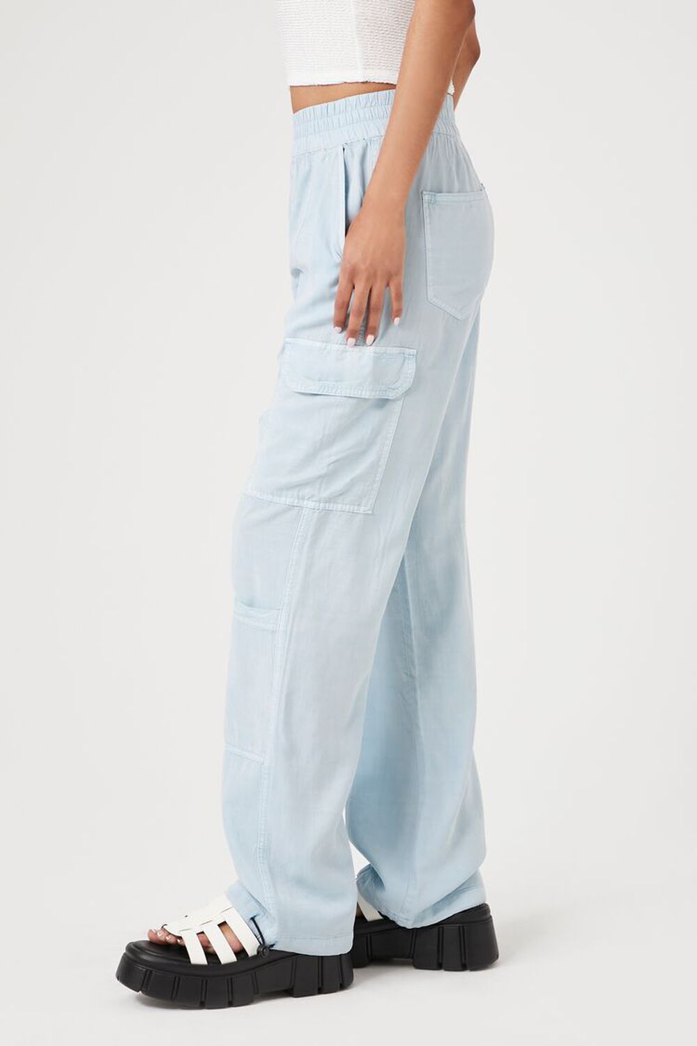 BLUE Baggy Cargo Pants, image 3