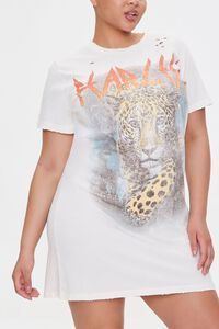 Plus Size Fearless Graphic T-Shirt Dress, image 1