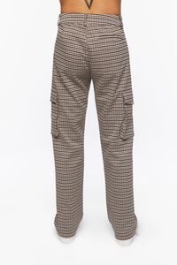 BROWN/MULTI Houndstooth Straight-Leg Trousers, image 4