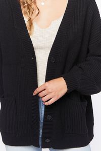 BLACK Drop-Sleeve Cardigan Sweater, image 5
