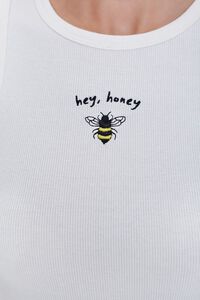 IVORY/MULTI Bee Embroidered Graphic Tank Top, image 5