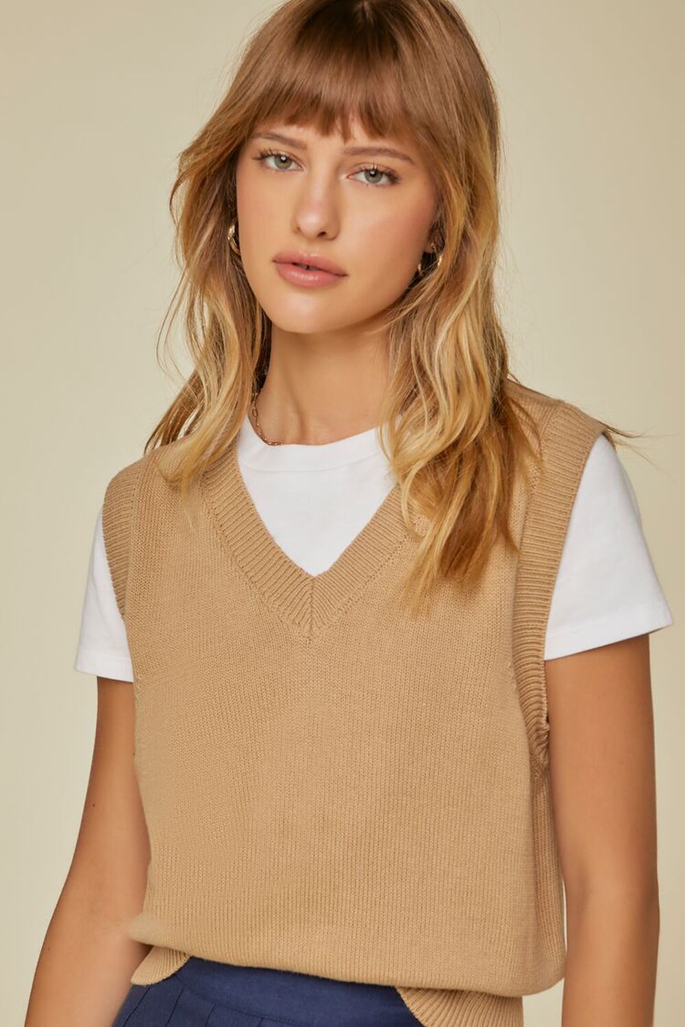PINE BARK 	Heathered Sweater Vest, image 1