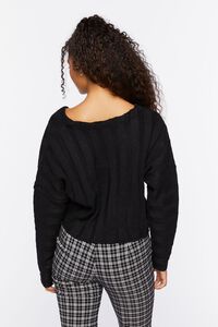 BLACK Ribbed Relaxed-Fit Sweater, image 4
