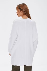 WHITE Open-Front Cardigan Sweater, image 3