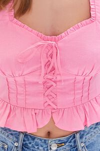 PINK ICING Lace-Up Crop Top, image 5