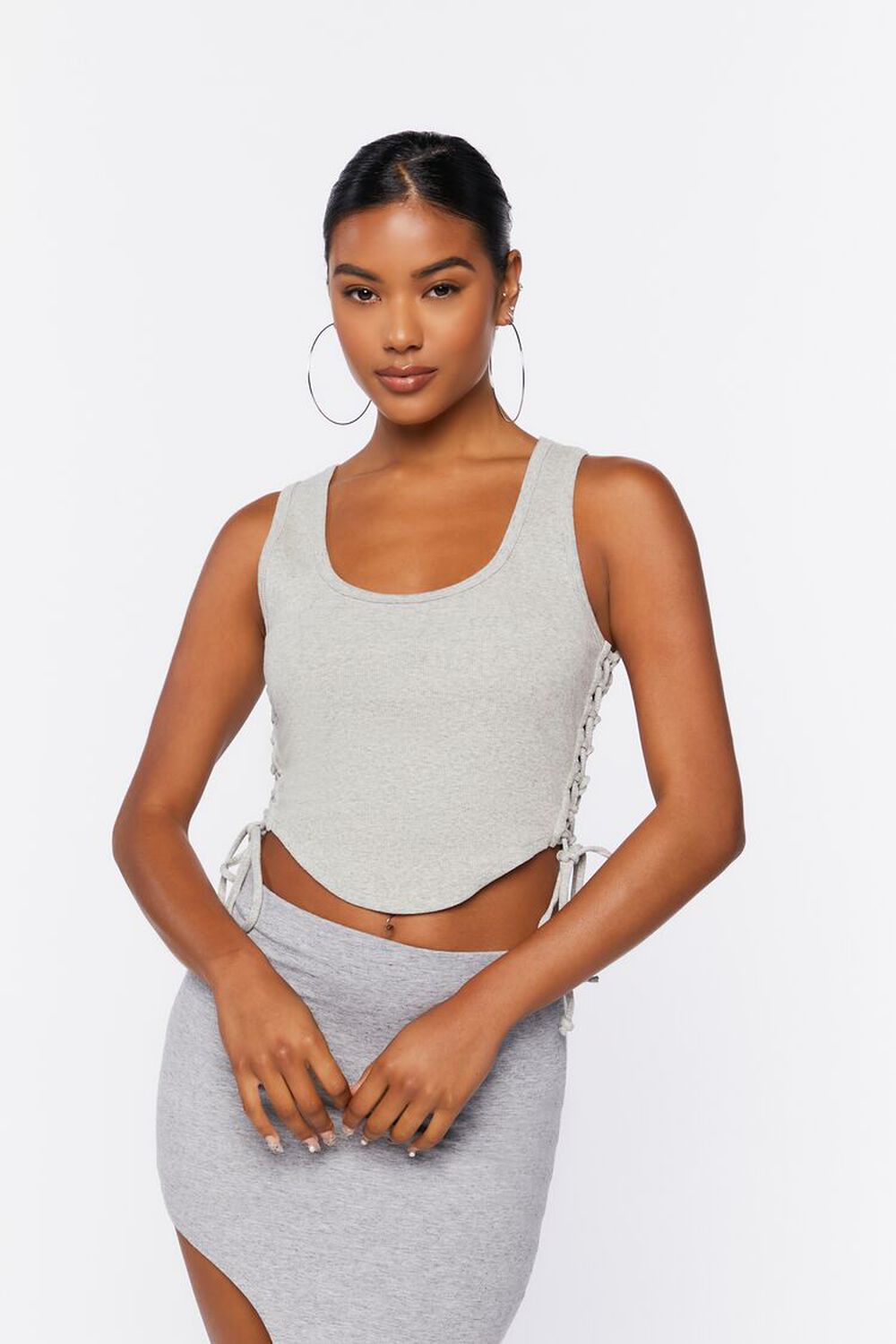 Missguided basics ribbed sleeveless crop top in white