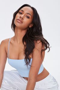 LIGHT BLUE Dual-Strap Cropped Cami, image 1