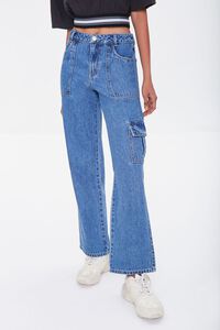 DARK DENIM Straight-Leg Cargo Jeans, image 2