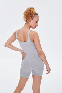 HEATHER GREY Heathered Form-Fitting Romper, image 3