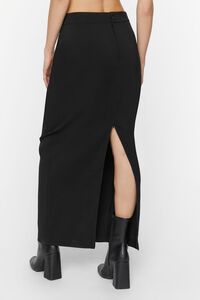 BLACK Zip-Slit Maxi Skirt, image 4