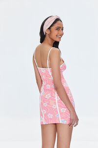 PINK/MULTI Wavy Tropical Floral Print Mini Dress, image 3