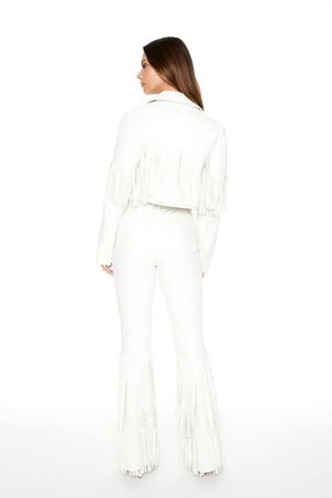 Womens White Flare Pants