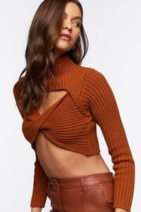 GINGER Twist-Front Combo Sweater, image 1