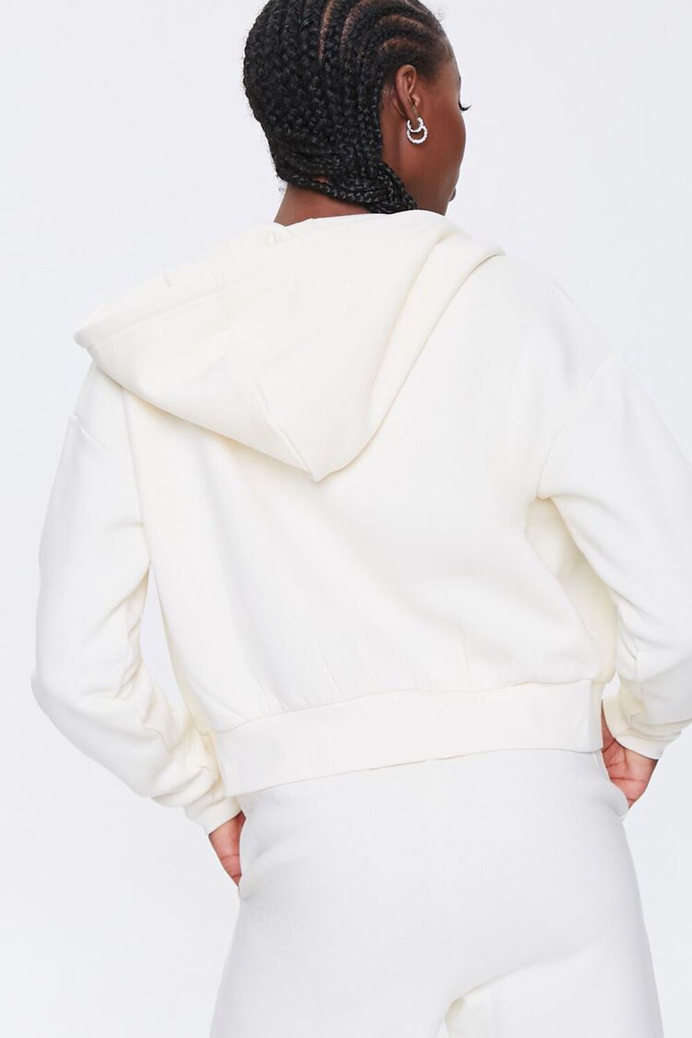 CREAM Basic Fleece Zip-Up Hoodie, image 3