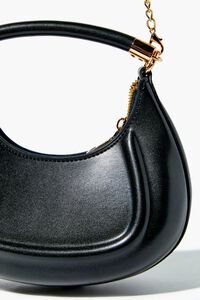 Faux Leather Crescent Shoulder Bag, image 5