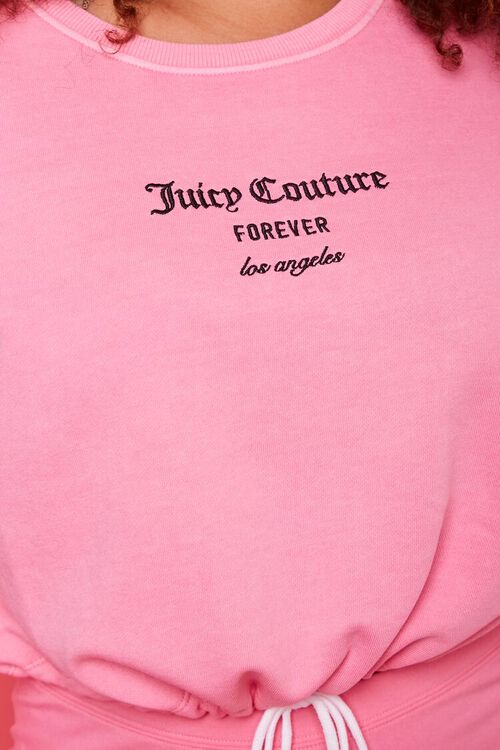 PINK/BLACK Plus Size Juicy Couture Fleece Pullover, image 5