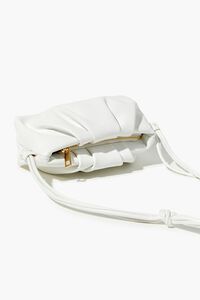 Faux Leather Ruched Crossbody Bag, image 3