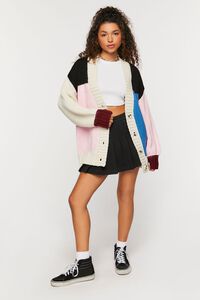 BUBBLE GUM/MULTI Colorblock Cardigan Sweater, image 4