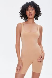 CAMEL Fitted Square-Neck Romper, image 2