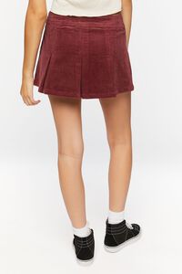 MERLOT Pleated Corduroy Mini Skirt, image 4