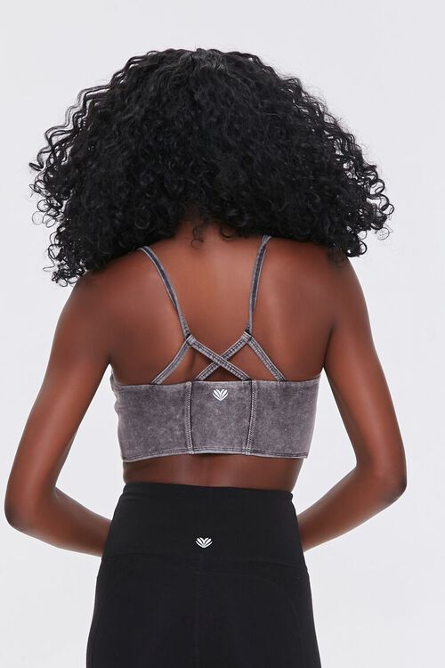 CHARCOAL Mineral Wash Caged Sports Bra, image 3