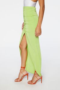 GREEN APPLE Ruched High-Low Skirt, image 3
