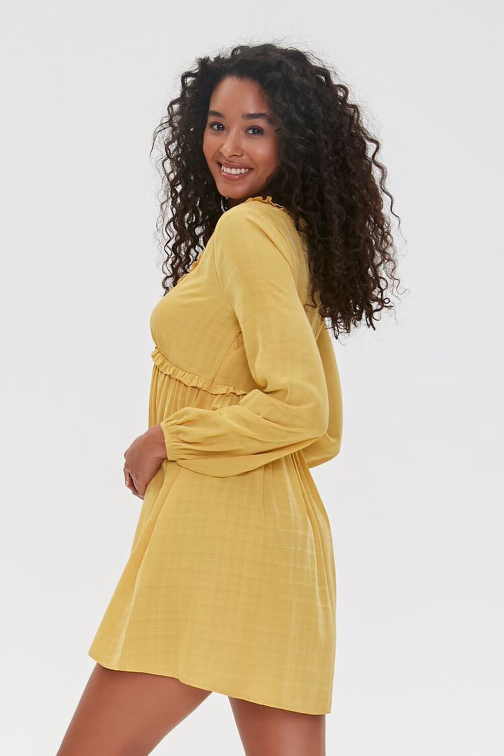 MUSTARD Buttoned Fit & Flare Dress, image 2