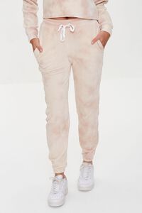 TAUPE/MULTI Ribbed Tie-Dye Joggers, image 2