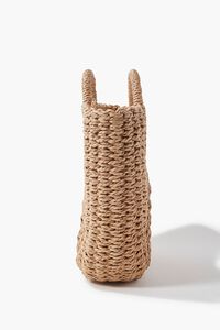 NATURAL Straw Structured Tote Bag, image 2
