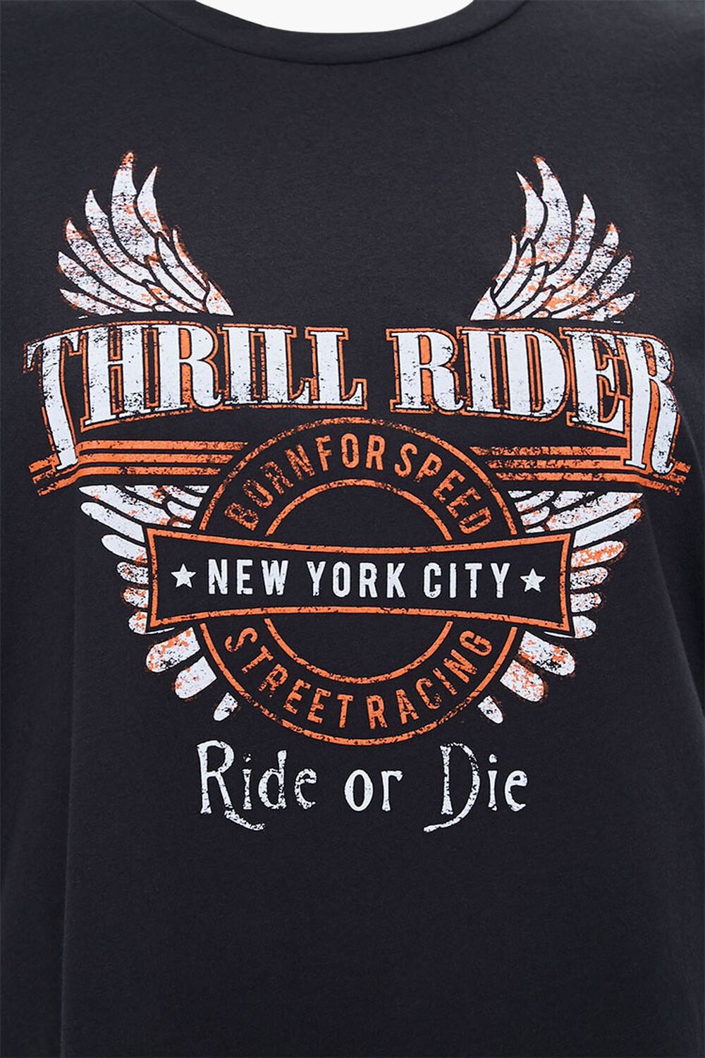 CHARCOAL Plus Size Thrill Rider Graphic Tee, image 3
