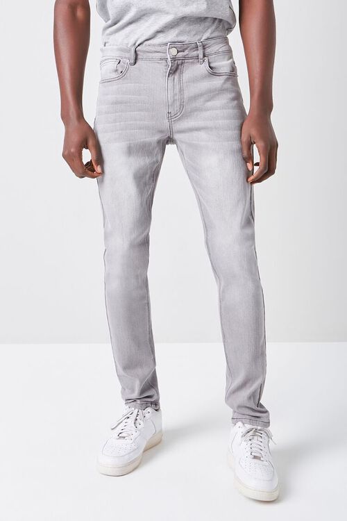 GREY Basic Stonewash Slim-Fit Jeans, image 2