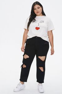 Plus Size Distressed Mom Jeans, image 5