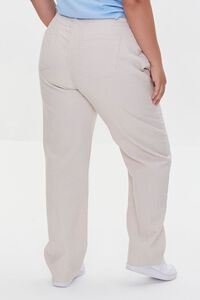KHAKI Plus Size Corduroy High-Rise Pants, image 4