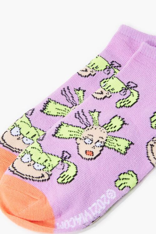 PURPLE/MULTI Rugrats Print Ankle Socks, image 3