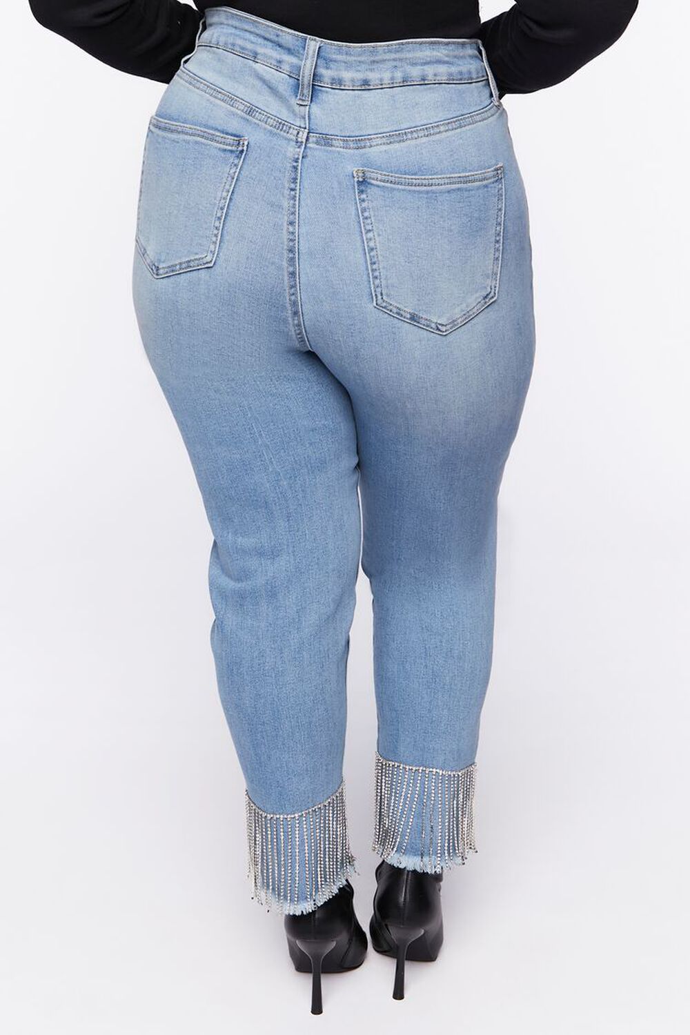 sælge Lappe Junction Plus Size Rhinestone Fringe Jeans