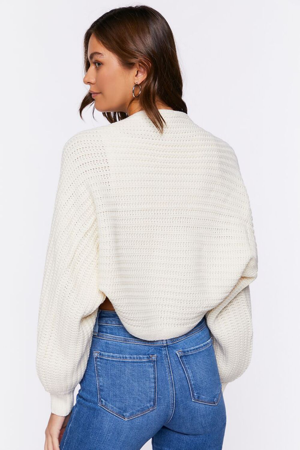 Batwing Open-Front Cardigan Sweater