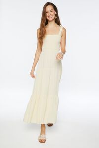 VANILLA Smocked Strappy Midi Dress, image 1