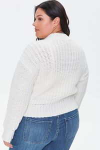 IVORY Plus Size Chunky Knit Sweater, image 3
