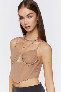 Cropped Cutout Bustier Cami, image 2