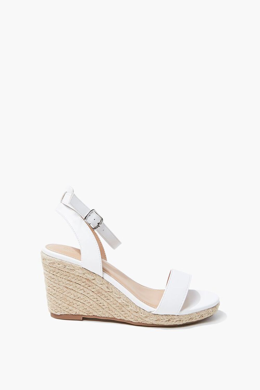WHITE Single-Strap Espadrille Wedges (Wide), image 2