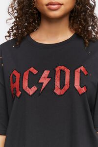 BLACK/RED ACDC Distressed Graphic Tee, image 5
