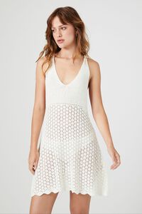 Crochet Y-Back Mini Dress, image 1