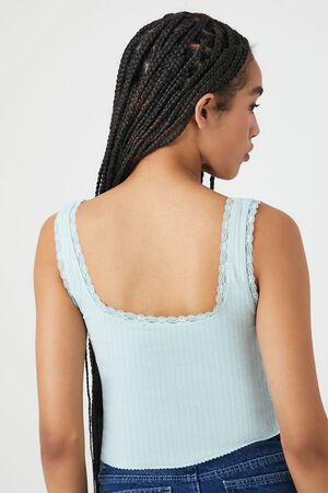 Lilosy Sexy Floral Lace Crop Cami Top Sheer Wirefree Longline