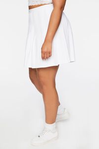 WHITE Plus Size Mini Tennis Skirt, image 3